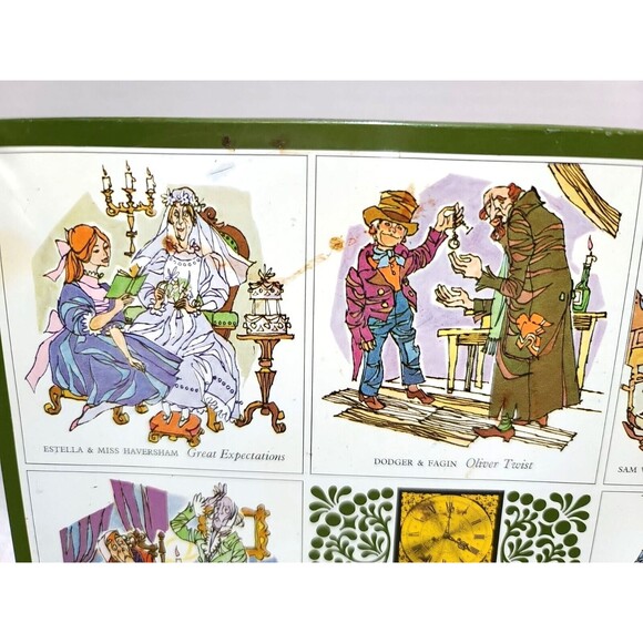 Vintage Tea Time Assorted Biscuits Tin Story Time  6 1/2” X 9 X 1.75" England - Picture 2 of 10